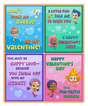 Bubble Guppies Valentines Cards