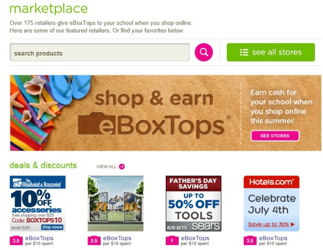 Box Tops for Education Marketplace