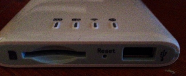 SD Card Reader (Left) and USB port (Right)