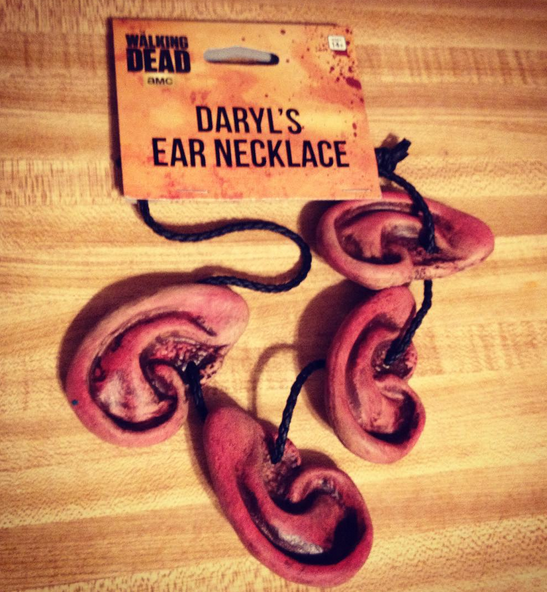 Daryl Dixons Ear Necklace The Walking Dead