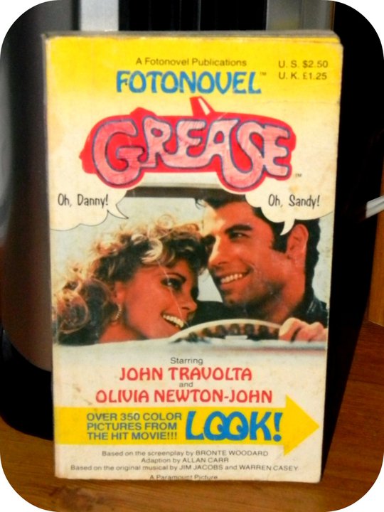 My Grease book based on the film.